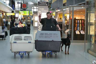 The Berlin airport before meeting with Bok 